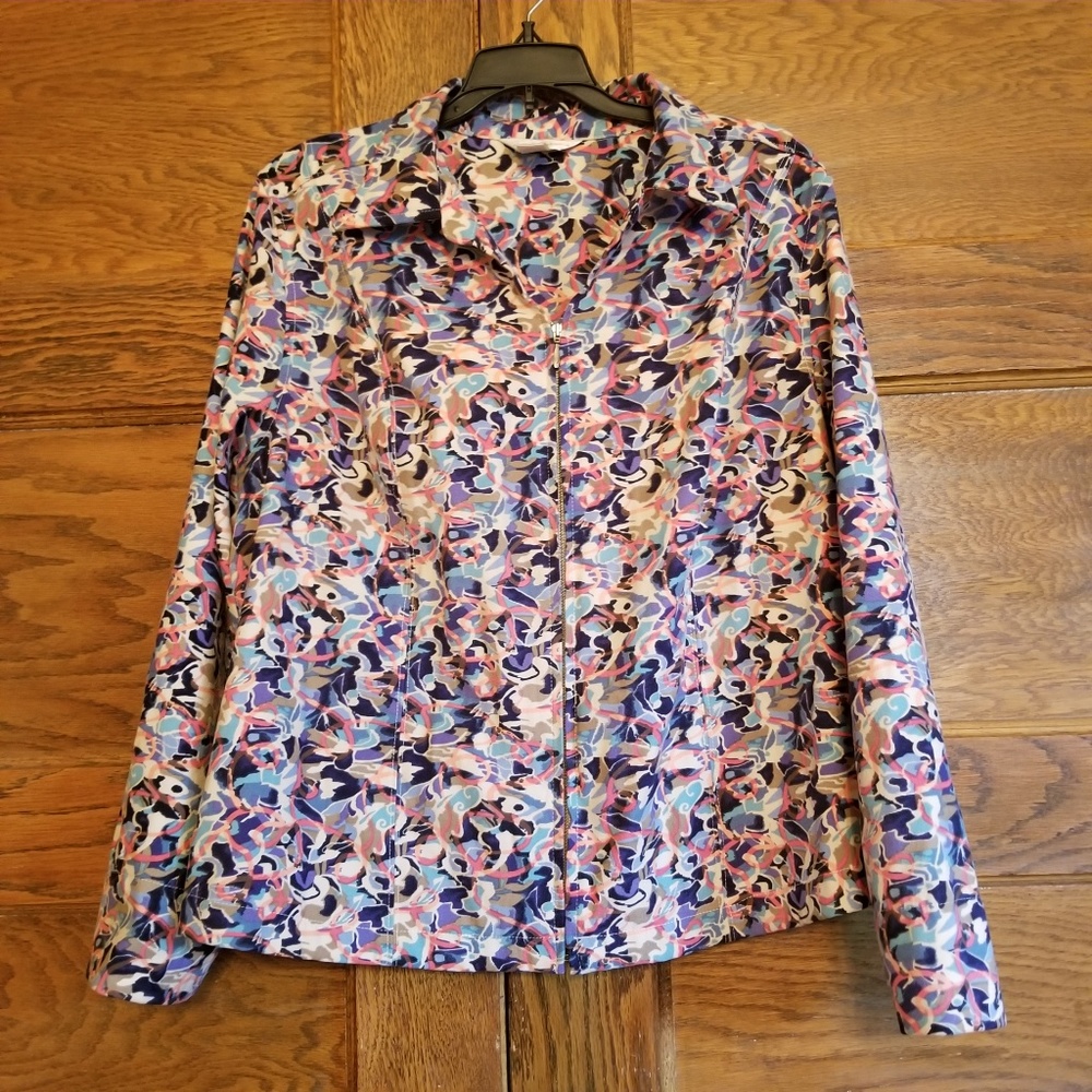 Christopher & Banks Zip Up Blazer